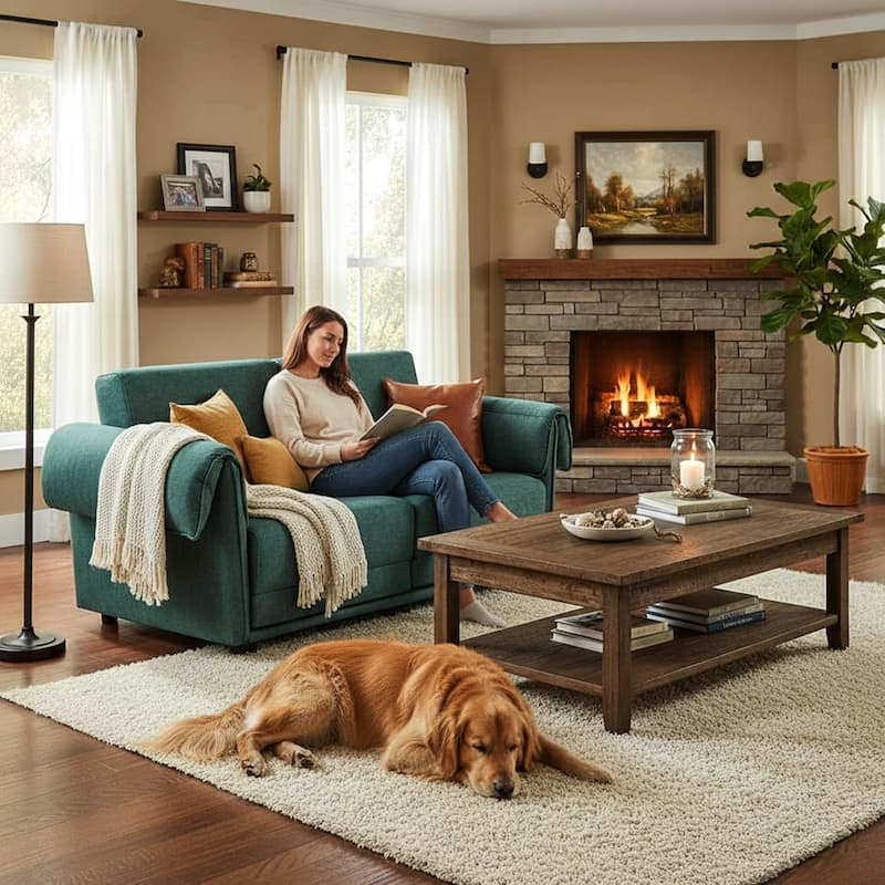 65" Loveseat Sleeper Sofa, Convertible Couch Bed Loveset Small Couchs for Living Room