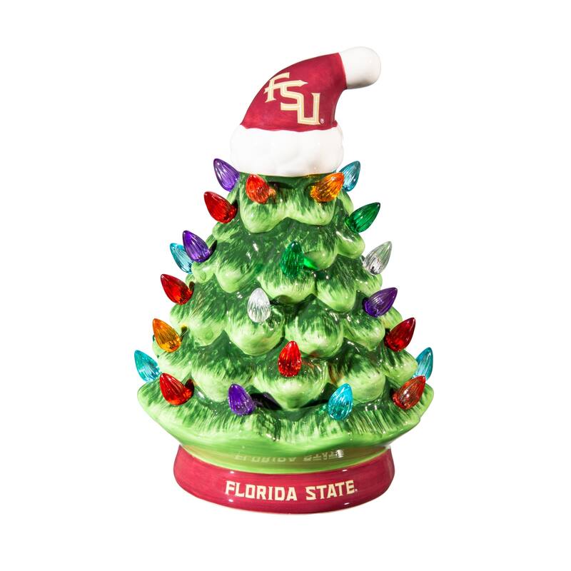 8" LED Ceramic Tabletop Christmas Tree, Florida State University