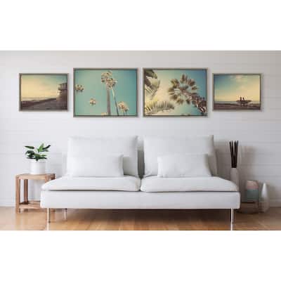 Kate and Laurel Sylvie Beach Canvas Art Set by Saint and Sailor Studios