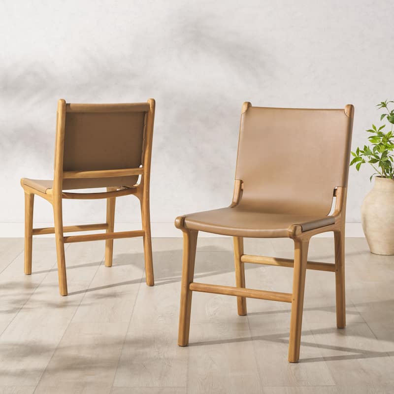SAFAVIEH Couture Cassaphina Solid Wood Dining Chair (Set of 2), Fully Assembled - 18"W x 23"D x 34"H