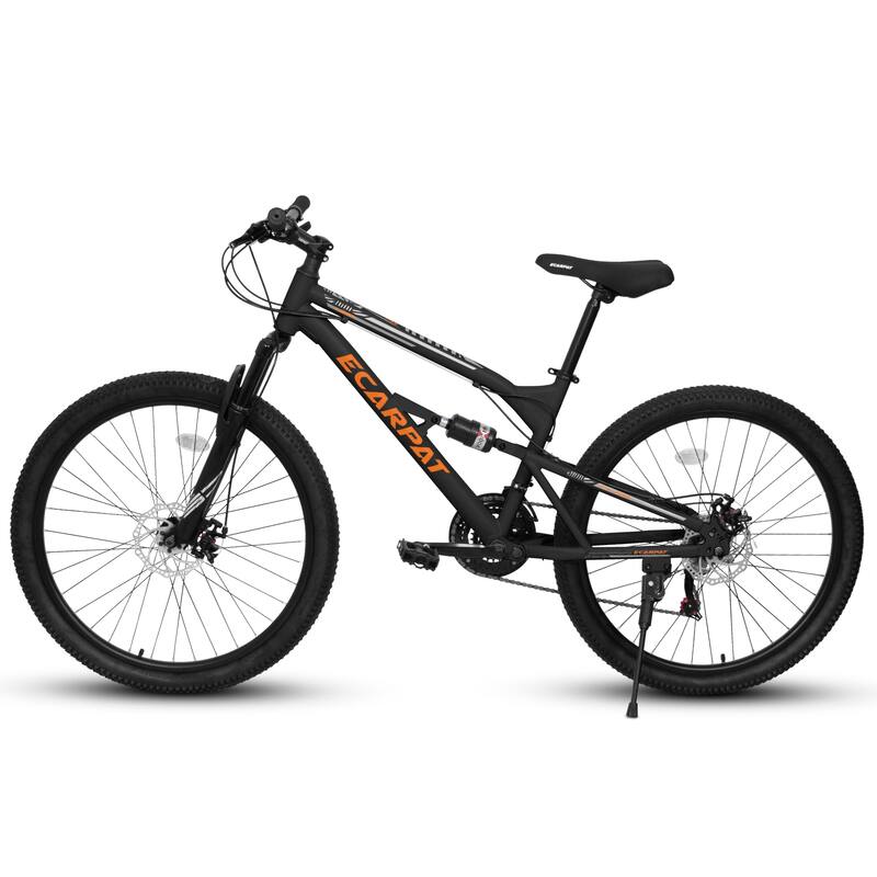 Black Unisex Mountain Bike Anti-Slip Bikes Shock-Absorbing Bikes