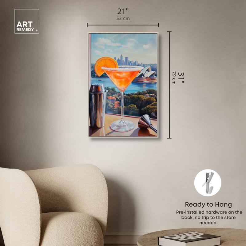 Classy Drink in Australia Canvas by Art Remedy