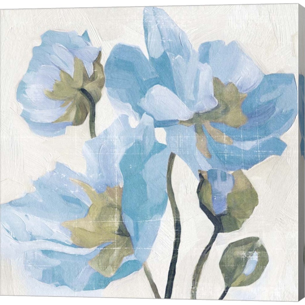 Emma Caroline 'Azure Peony I' Canvas Art - Bed Bath & Beyond