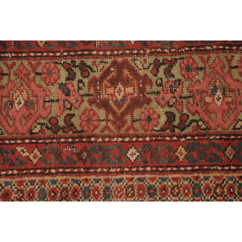 Hand Knotted Oriental 100% Wool Carpet Traditional Floral Navy Blue & Blues Sultanabad Area Rug - 12' 11'' X 6' 0''