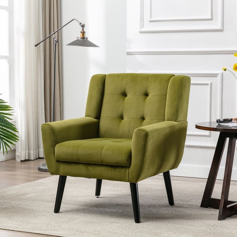 Modern Soft Velvet Material Ergonomics Accent Chair