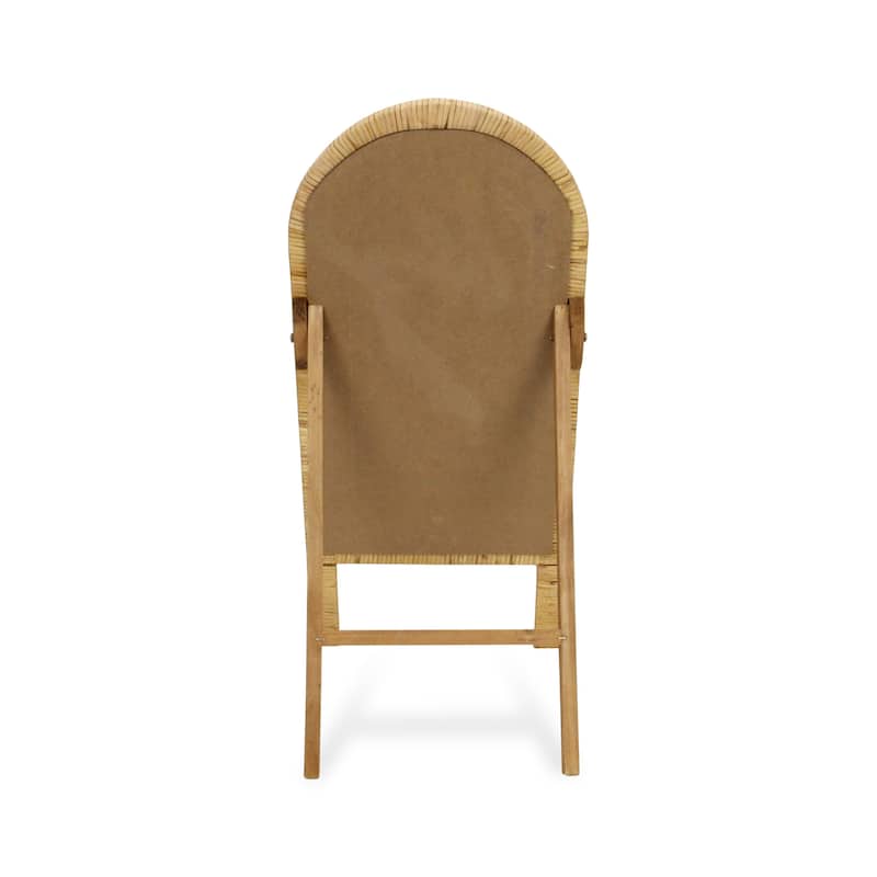 Roussilon Curved Rattan Wrapped Standing Chalkboard