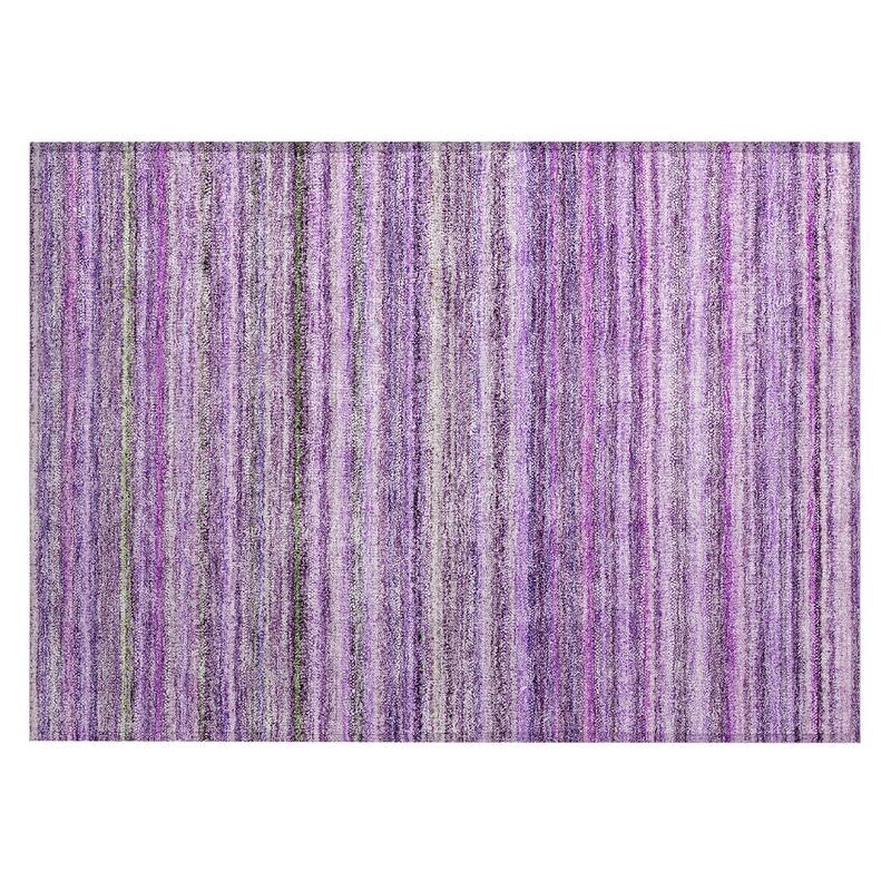 Machine Washable Indoor/ Outdoor Chantille Stripes Rug