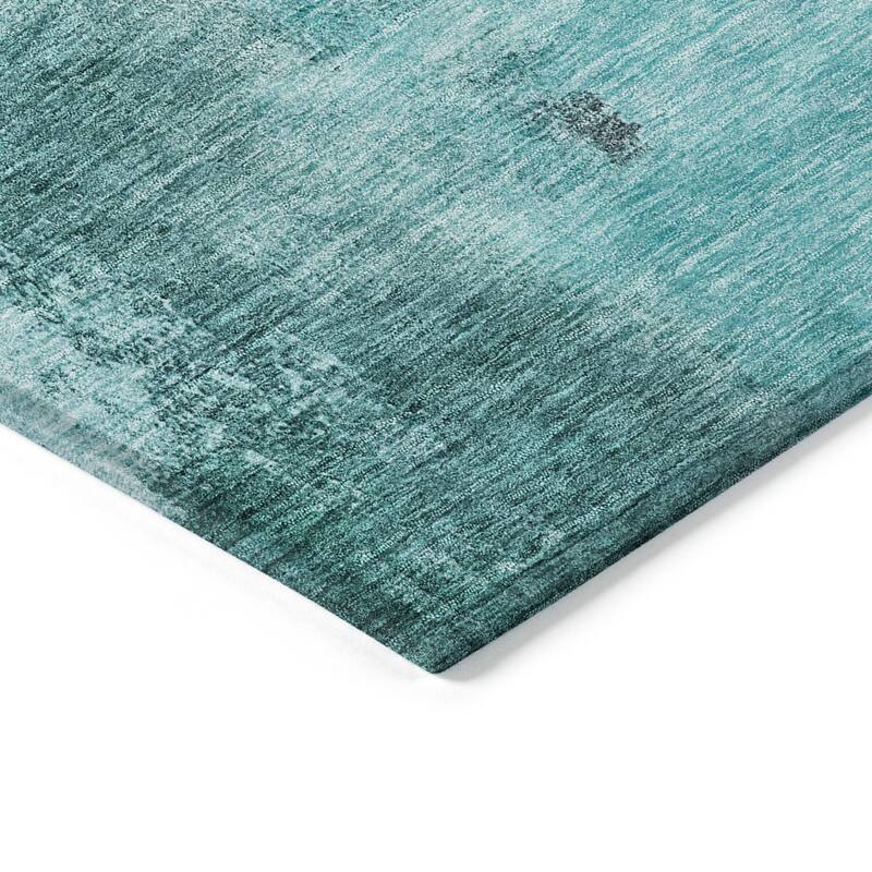 Machine Washable Indoor/ Outdoor Contemporary Abstract Chantille Rug