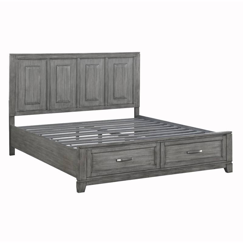 Saratoga Gray Storage Platform Bed