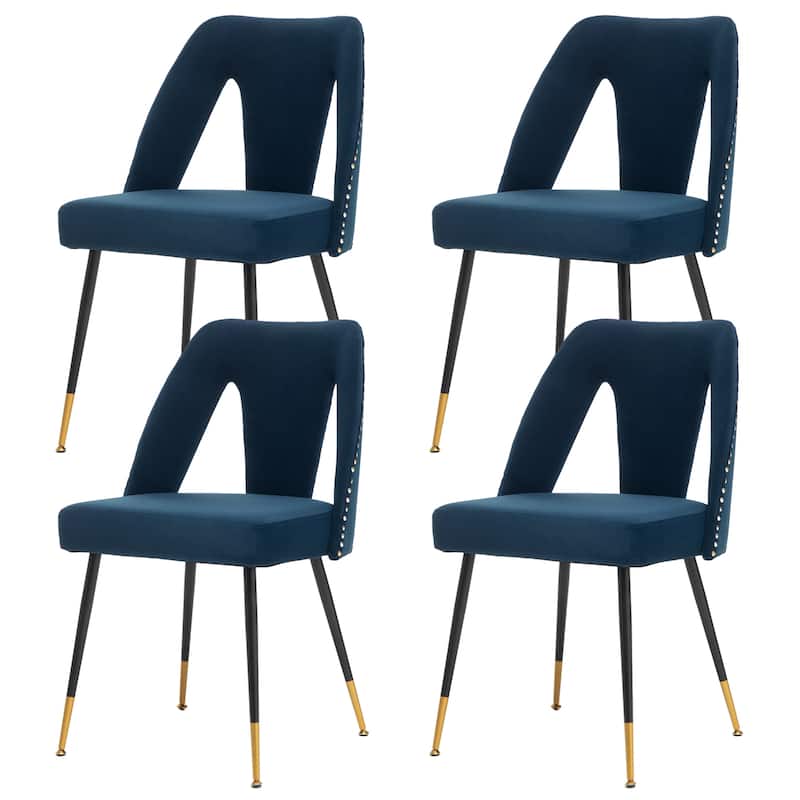 Modern Velvet Upholstered Dining Chairs Set of 6