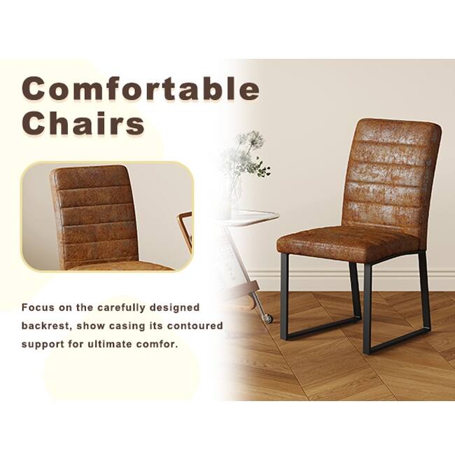 Heavy-Duty Chair Set‌: Features A 2.1-Inch Thick Cushion, Sturdy Iron Frame, And Classic Color Options