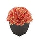 preview thumbnail 1 of 30, Faux Hydrangea in Matte Brown Tapered Zinc Cube Coral