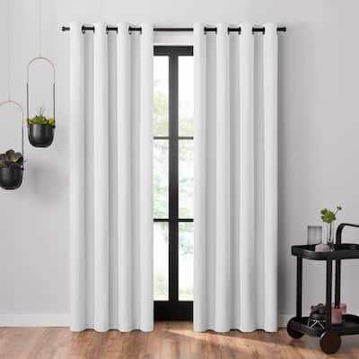 Umbra Ottoman Textured Solid 100% Blackout Grommet Curtain Panel