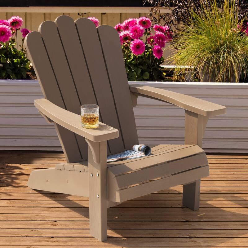 Adirondack Chair Weather-Resistant Patio Chairs with Widened Armrests