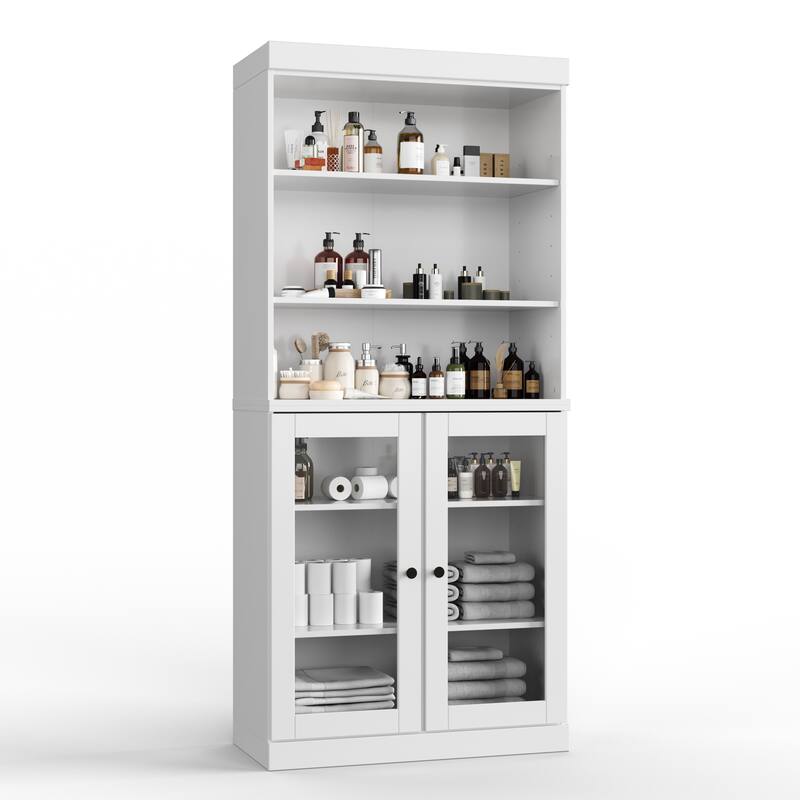 100% Solid Wood 32" Bathroom Cabinet with Optional Doors by Palace Imports