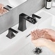 preview thumbnail 12 of 34, Double Handle Three-Hole Bath Waterfall Faucet with Drain