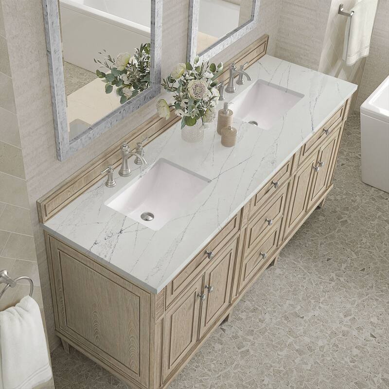 James Martin Vanities 424-V72-FENC Lorelai 72" Free Standing Double