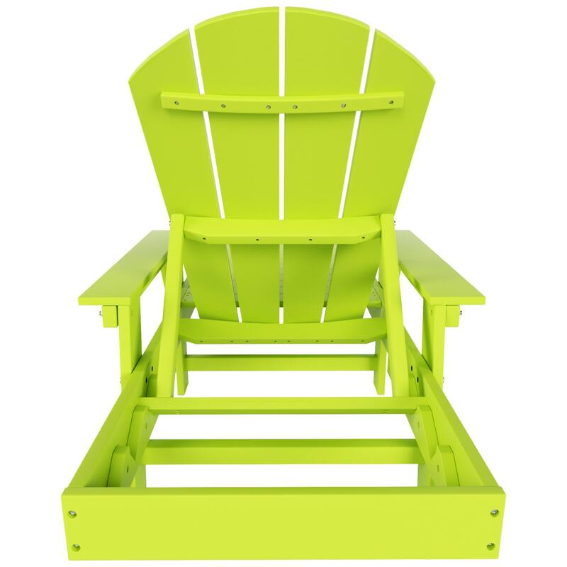 Polytrends Laguna Hdpe All Weather Outdoor Patio Pool Reclining Chaise Lounge With Side Table (2-Piece Set)