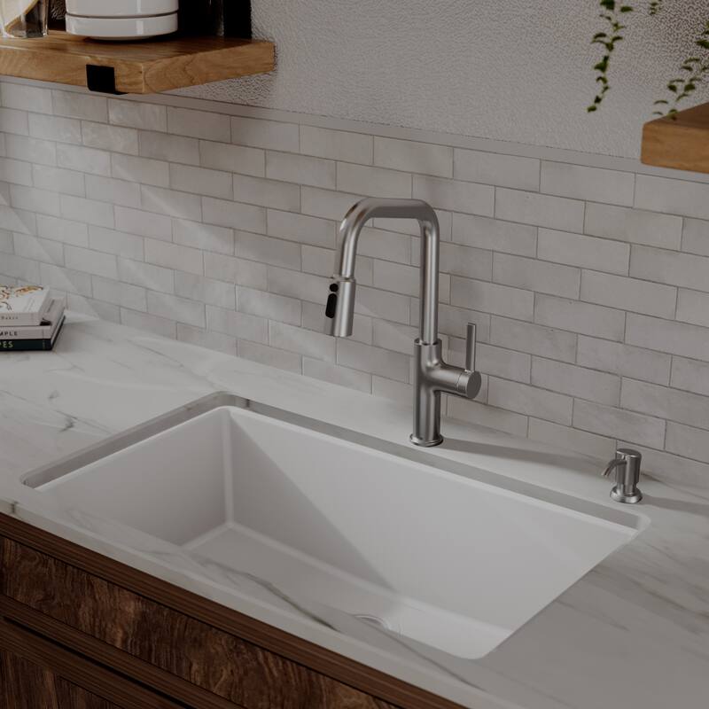 Karran Stalbridge Single Handle Pull-Down Sprayer Kitchen Faucet