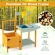 preview thumbnail 4 of 4, Kids Potting Bench Table Fir Wood Outdoor Play Kitchen for Toddler,