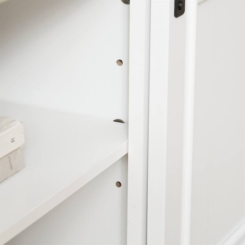 Media Console Table with Storage Cabinet