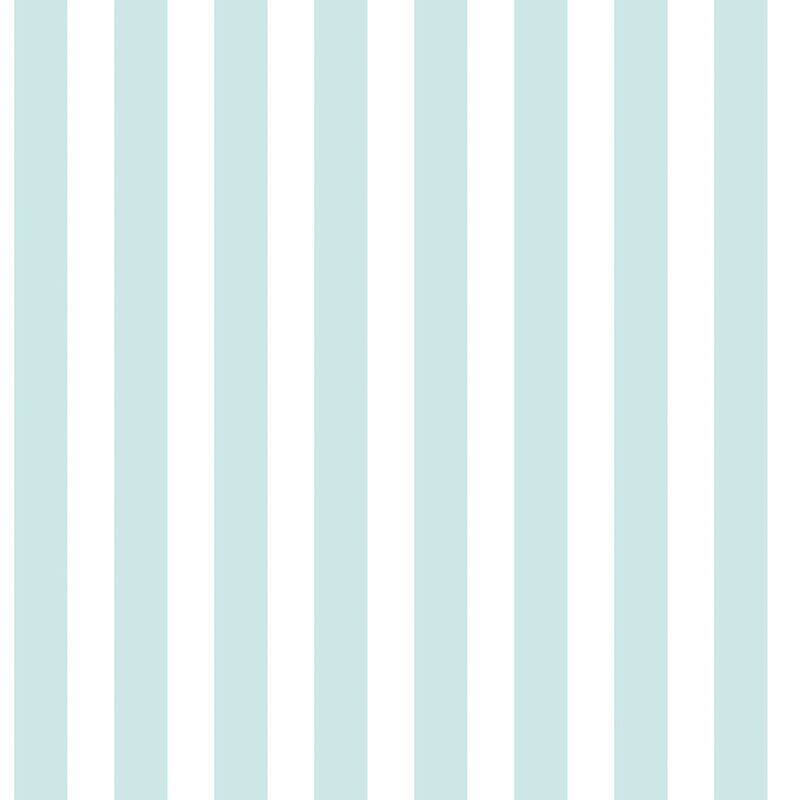 Galerie Wallcoverings Tiny Tots 2 Regency Stripe Non-woven Matte Wallpaper Roll - 33 feet x 21 inches - Turquoise