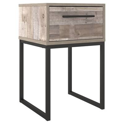 Whitewashed 1 Drawer 14.93 in. W Nightstand with Sturdy Hardware and Ample Storage