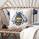 preview thumbnail 6 of 4, Cotton Punch Hook Pillow with Bee and Tassels