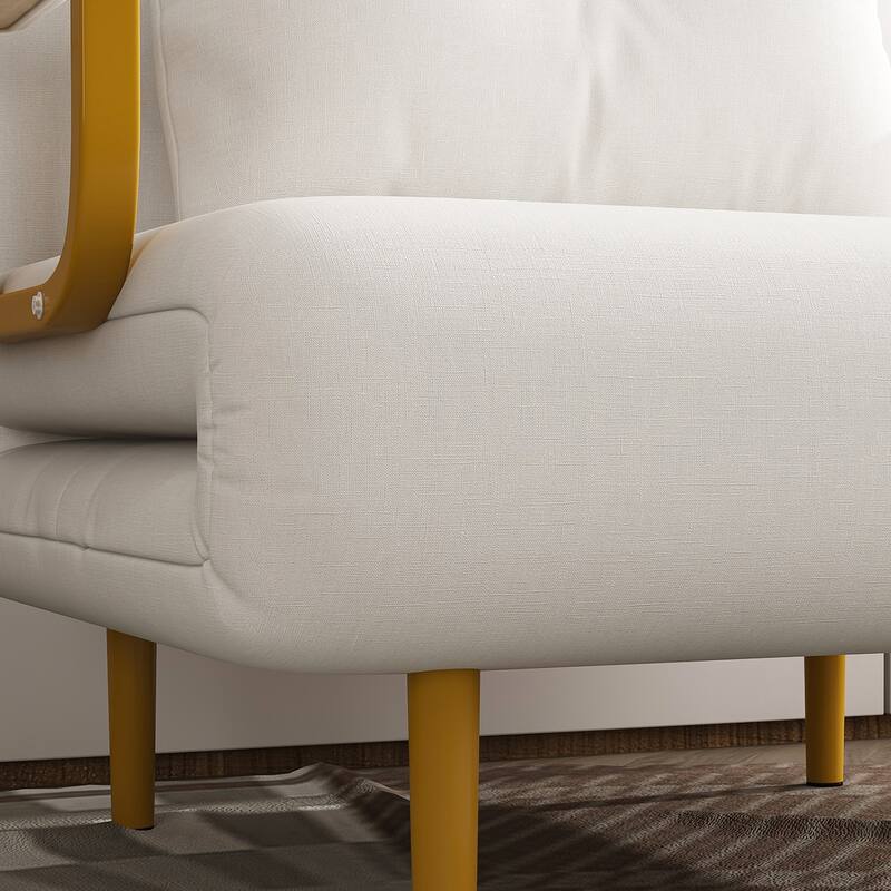 Folding Chair Bed, Convertible Sleeper Sofa 5 in 1 Folding Bed with 5-Position Adjustable Backrest & Pillow, Floor Single Chairs