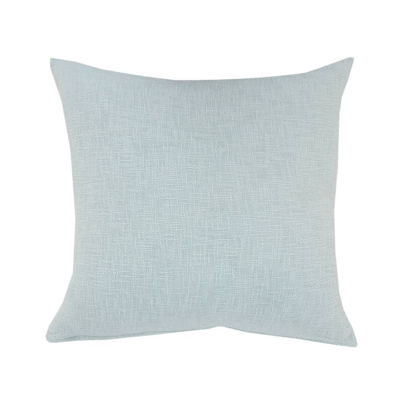 18" Pastel Blue Hand Woven Diamond Tufted Square Throw Pillow