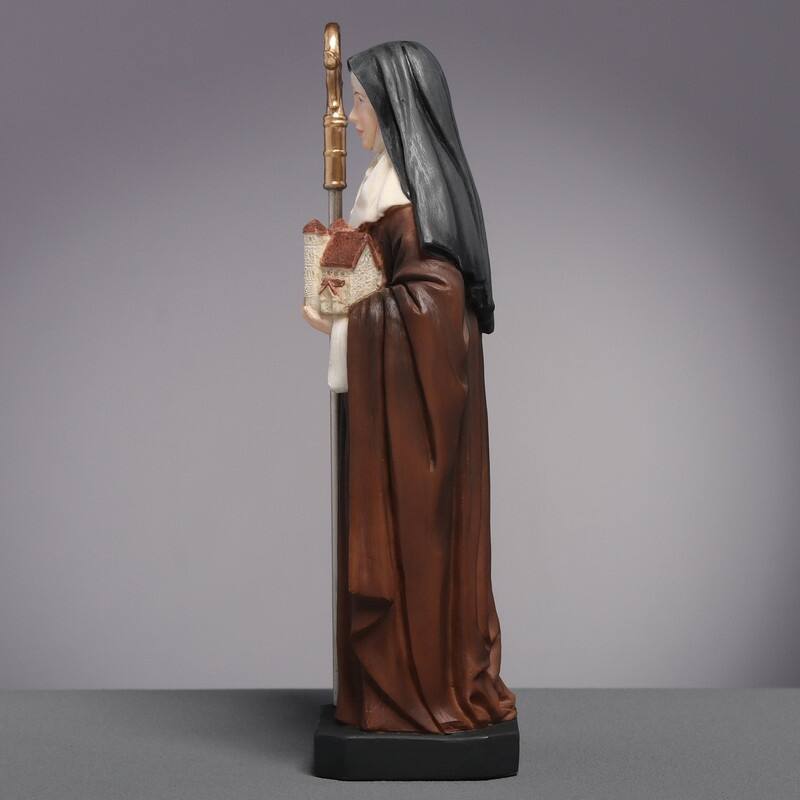 6.5 inches Height Polyresin Saint Brigid of Kildare Multicolor Finish Figurine