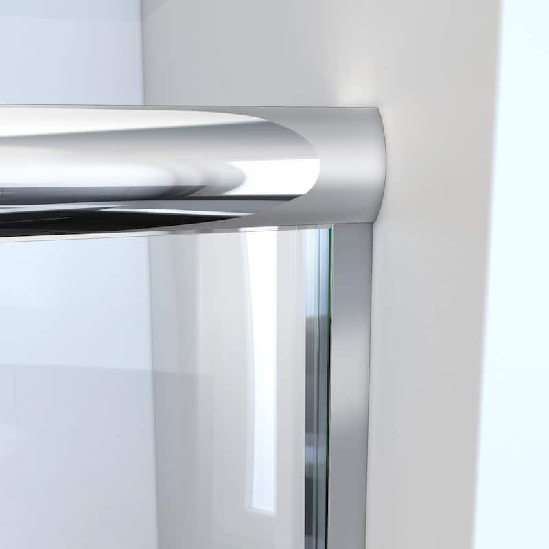 DreamLine Alliance Pro LT 44 - 48 in. W x 70 3/8 in. H Semi-Frameless Bypass Sliding Shower Door in Chrome and Clear Glass