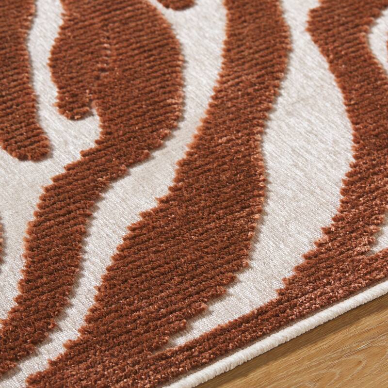 Livabliss Lyna Modern Floral Washable Area Rug