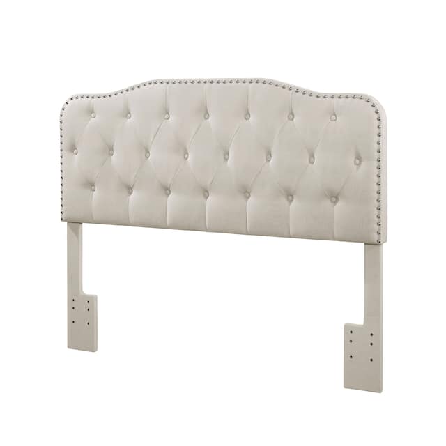 Best Quality Furniture Upholstered Button Tufted Panel Bed - On Sale