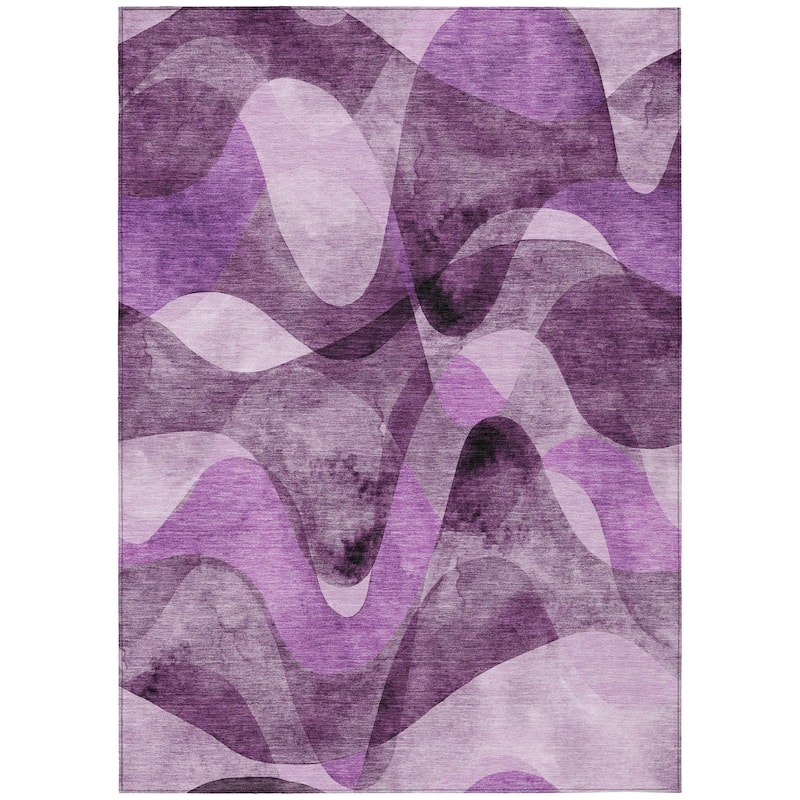 Machine Washable Indoor/ Outdoor Modern Chantille Rug