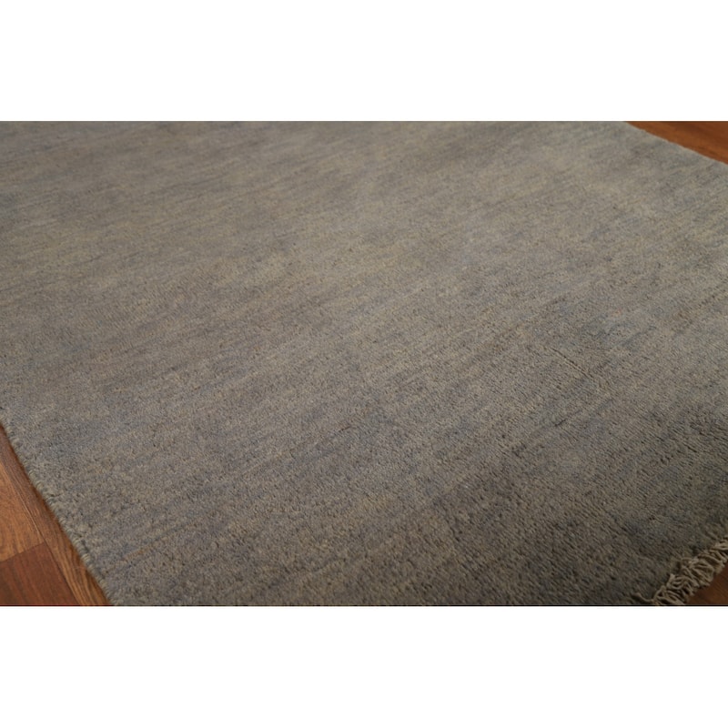 Hand Knotted Oriental 100% Wool Carpet Modern Modern Multi-Colored Gabbeh Area Rug - 4' 11'' X 3' 4''