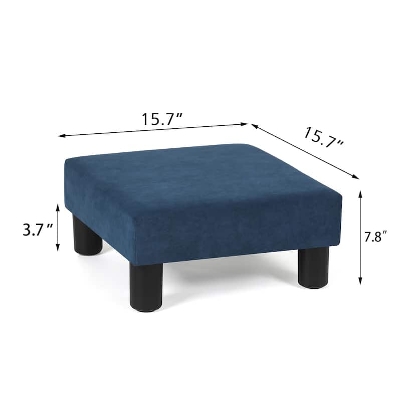 Adeco Ottoman Upholstered Fabric Footrest Pet Steps Dog Stair Stool