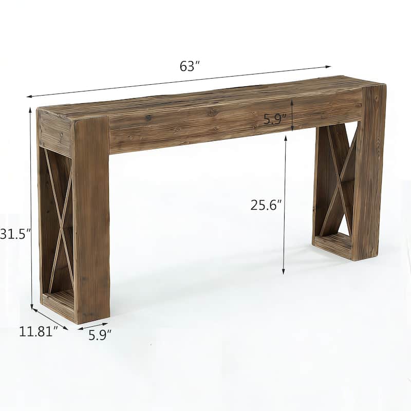 Solid Wood Console Table for Living Room