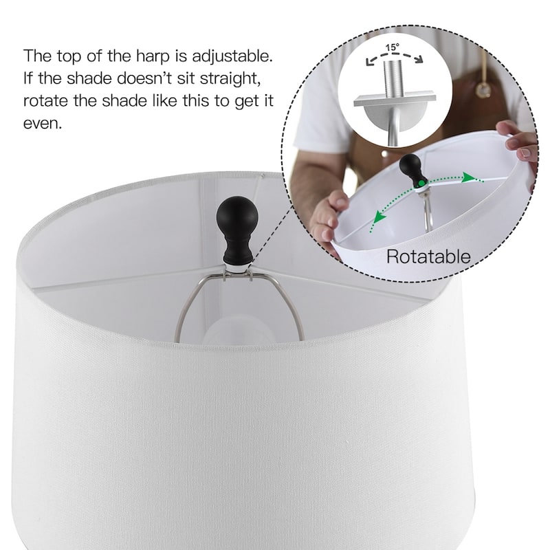 Nordic 3-Way Ceramic Table Lamp Set of 2 - 26 in. H