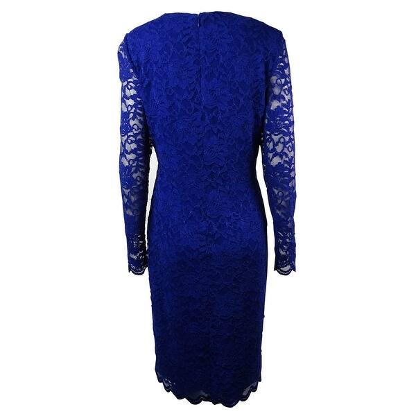 Lauren Ralph Lauren Women S Sheer Sleeves Scallop Lace Dress Cannes Blue 12 Overstock 15014022 Shop our latest collection of designer clothing for men, women, children the gift shop. overstock com