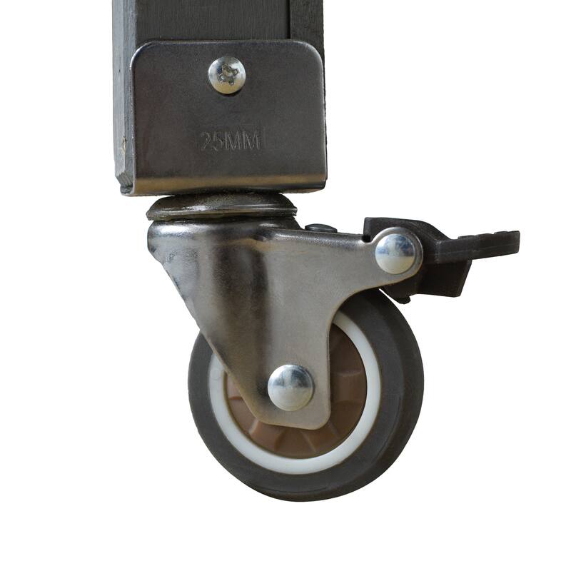 Christopher Knight Home - 54.33" Solid Wood Mobile Outdoor Kitchen Cart with Stainless Steel Top & Spice Rack & Lockable Wheels