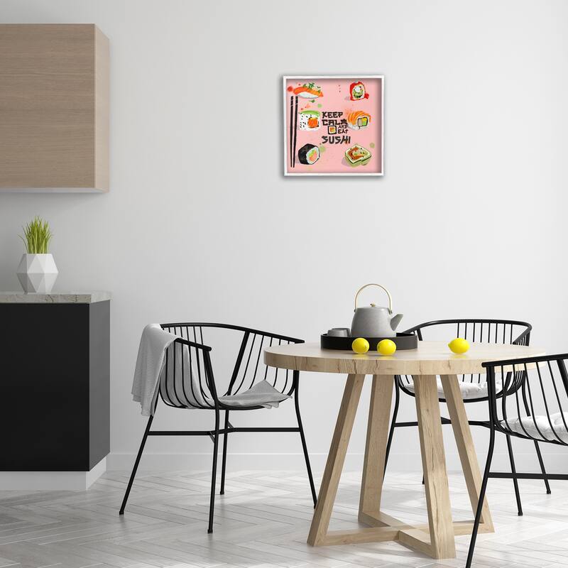 Stupell Keep Calm & Eat Sushi Framed Giclee Art Design By Juliet Rose Philips