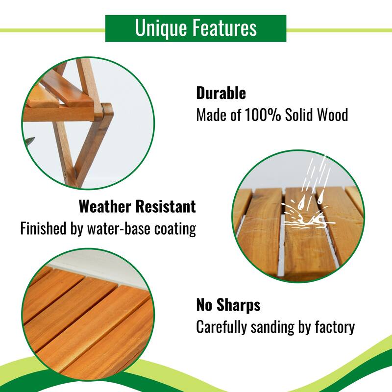 3 Tiers Plants Stand Shoe Rack Wooden Foldable Multipurpose Shelf Bed