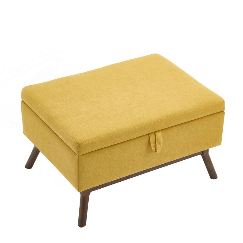 Versatile Mid-century Modern Storage Ottoman for Various Rooms and Purposes