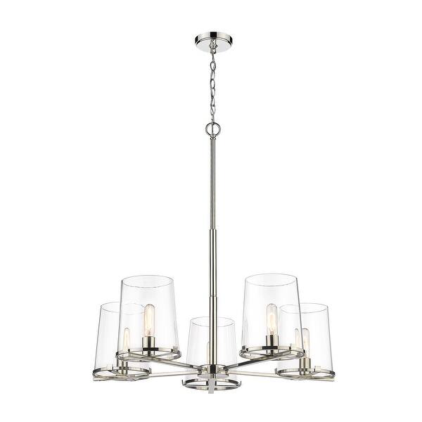 slide 2 of 5, Callista 5 Light Chandelier - Polished Nickel