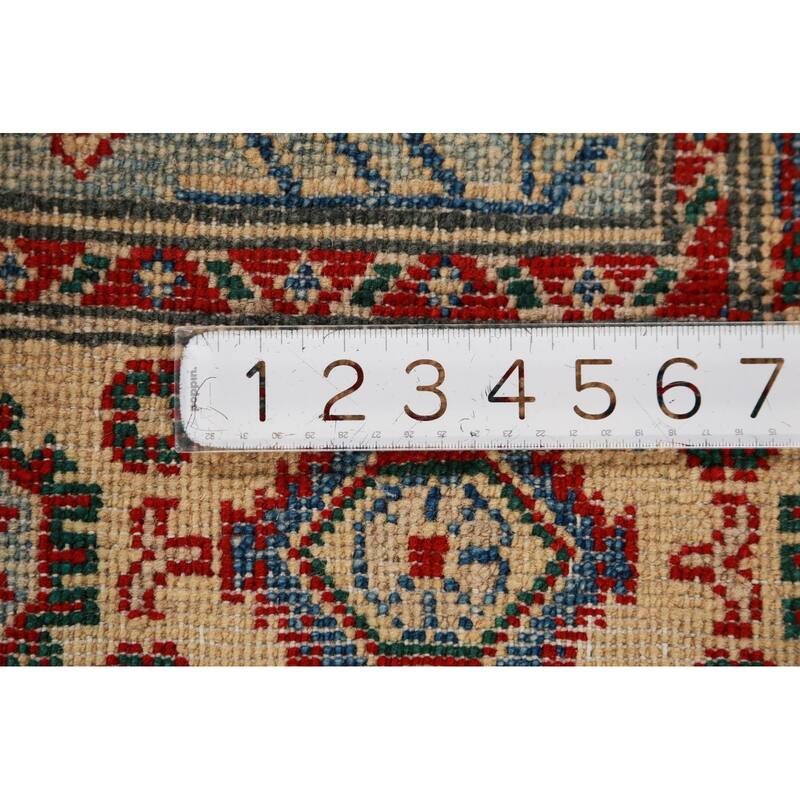 Blue Kazak Accent Rug Traditional Hand-Knotted Wool Carpet - 2'8"x 4'0"