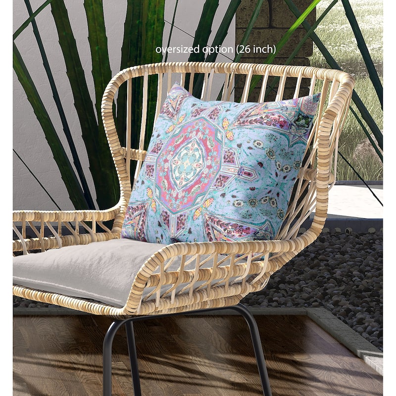 Buddha Flower Ceremony Indoor Outdoor Zippered Pillow