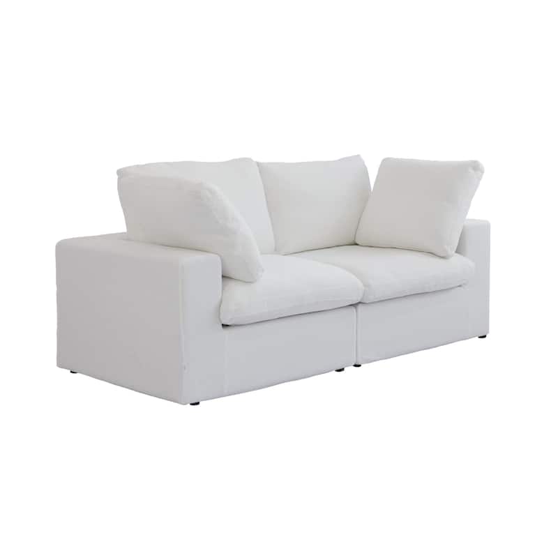 3PCS Living Room Sofa Set,Modern Living Room Sofa with Storage Ottoman