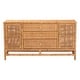 preview thumbnail 4 of 22, Vivan Natural Rattan Storage Cabinet - 3-Drawer Handwoven Wicker Accent Cabinet with Interior Shelving and Elevated Base