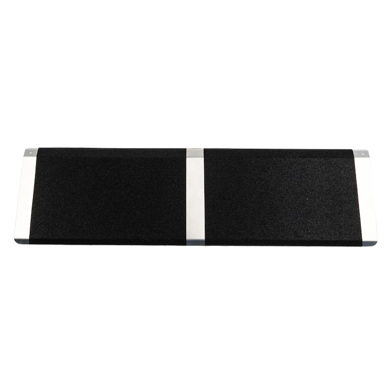 10"x 32" Threshold Ramp Wheelchair Doorway Access Home Door Portable Anti Slip - N/A - Black